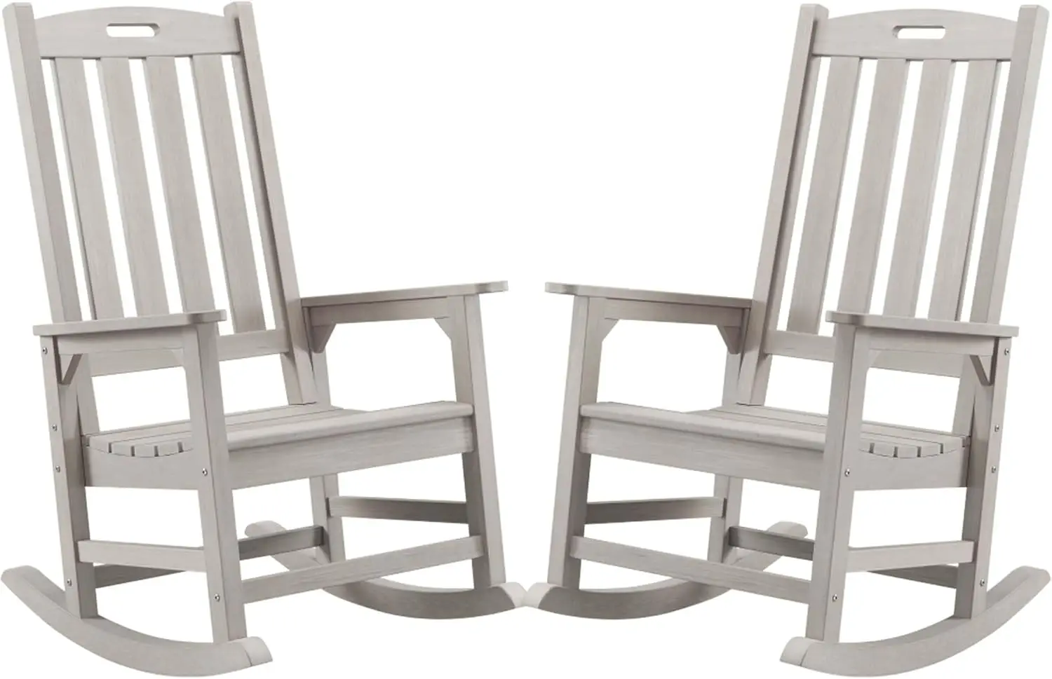 Oversized Outdoor Rocking Chair Set of 2 Porch Rocker with 21