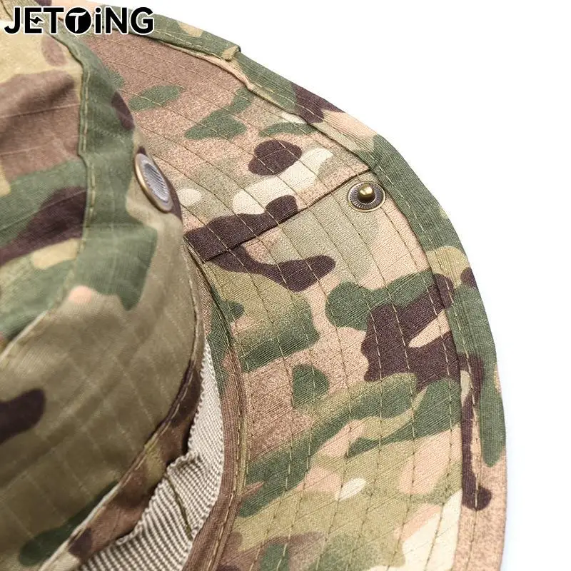 Tactical Camouflage Cap Hat Caps Men Women Outdoor Sports Sun Boonie Bucket Fishing Hiking Hunting Climbing Hats