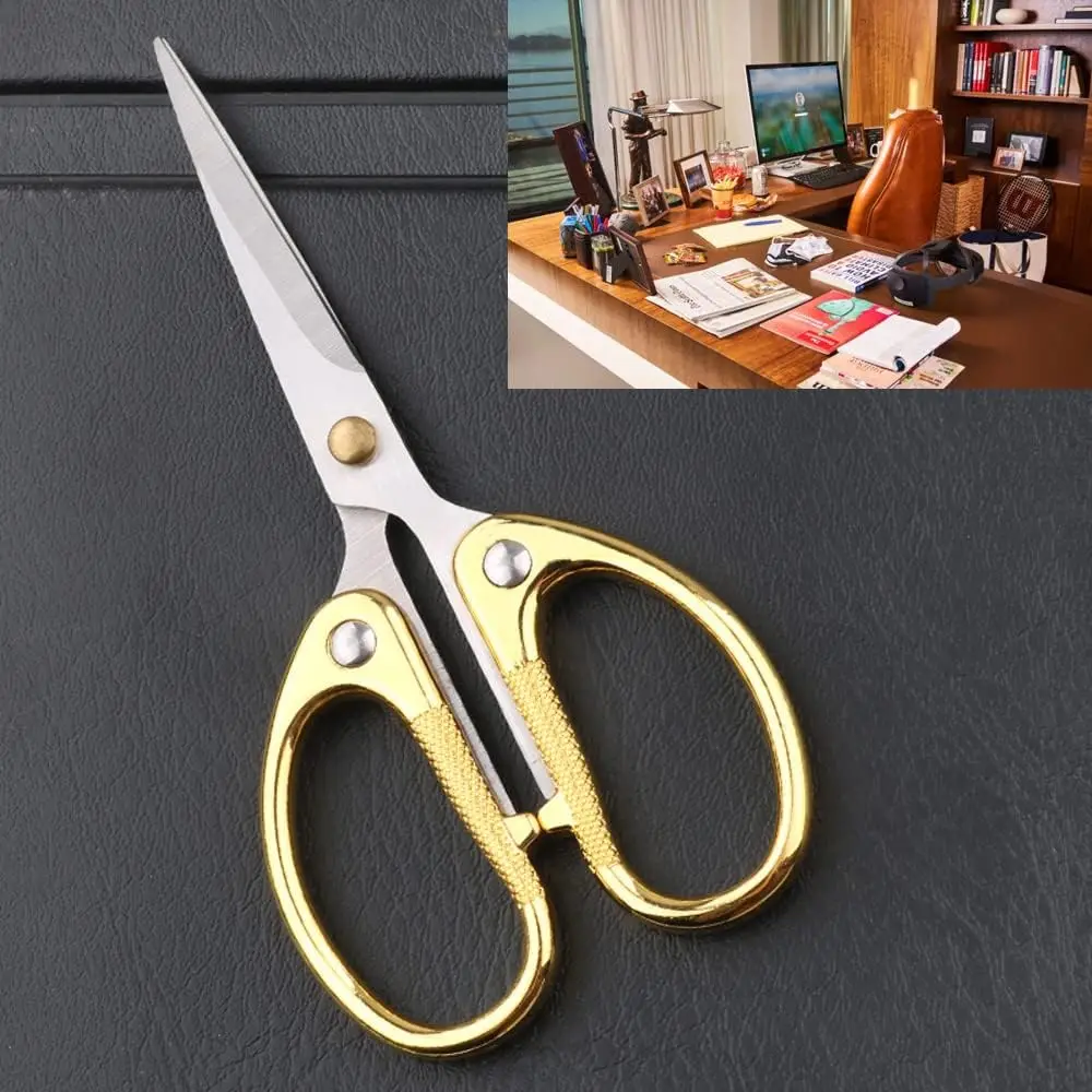 5inch All Stainless Steel Office Scissors,Ultra Sharp Blade Shears,Sturdy Sharp Scissors for Office Home School Sewing Fabric