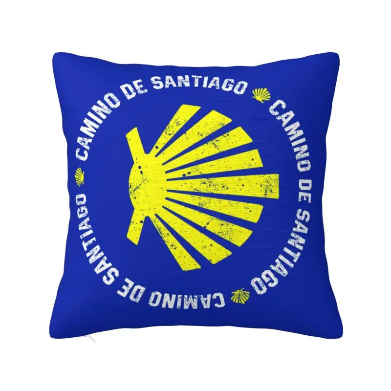 Custom Camino De Santiago Compostela Peregrino Cushion Cover 40x40cm Velvet Modern Pillows
