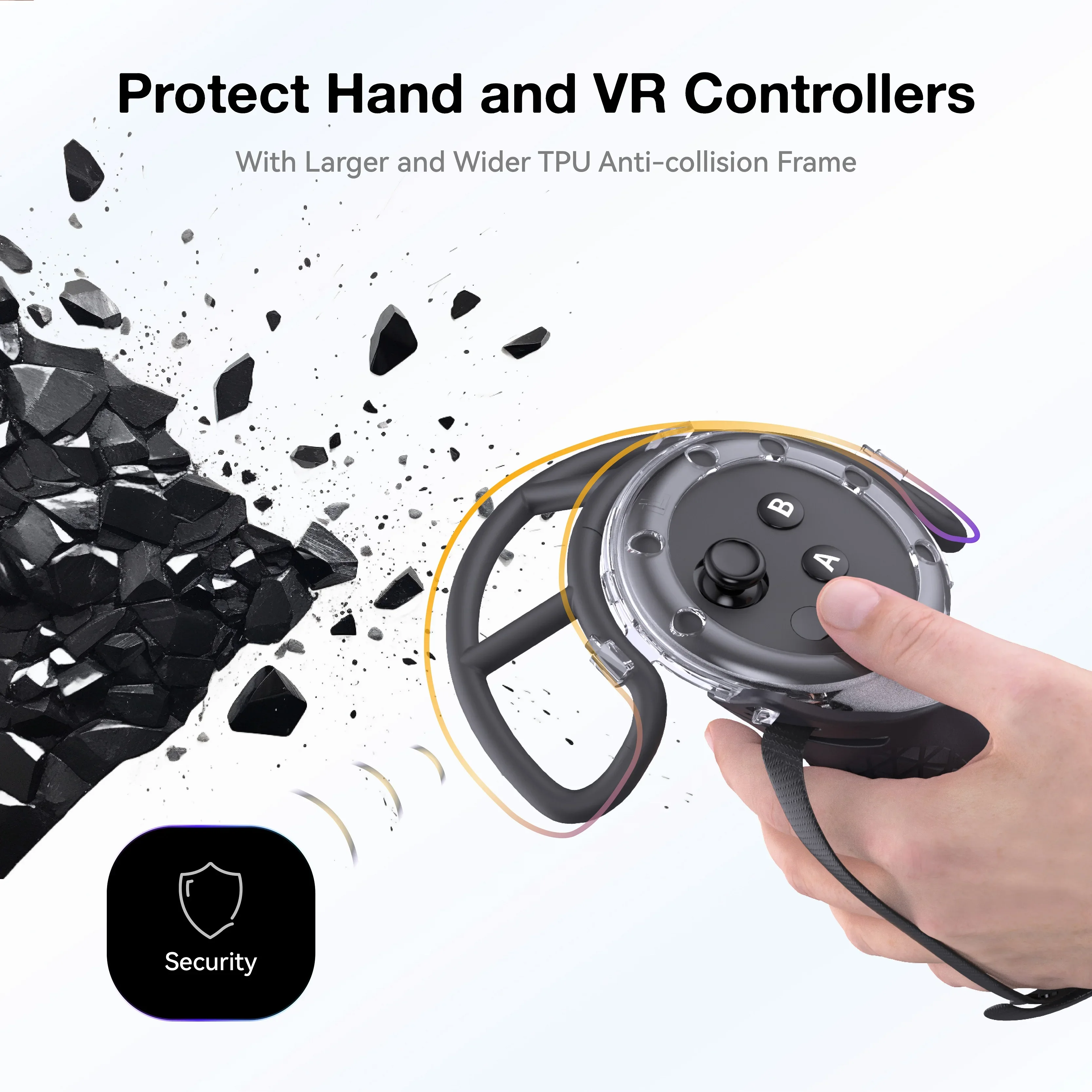 Für Quest 3S Controller Gaming VR Zubehör Erweiterte Schutzhülle für Meta Quest 3 Touch Controller Schutzhülle