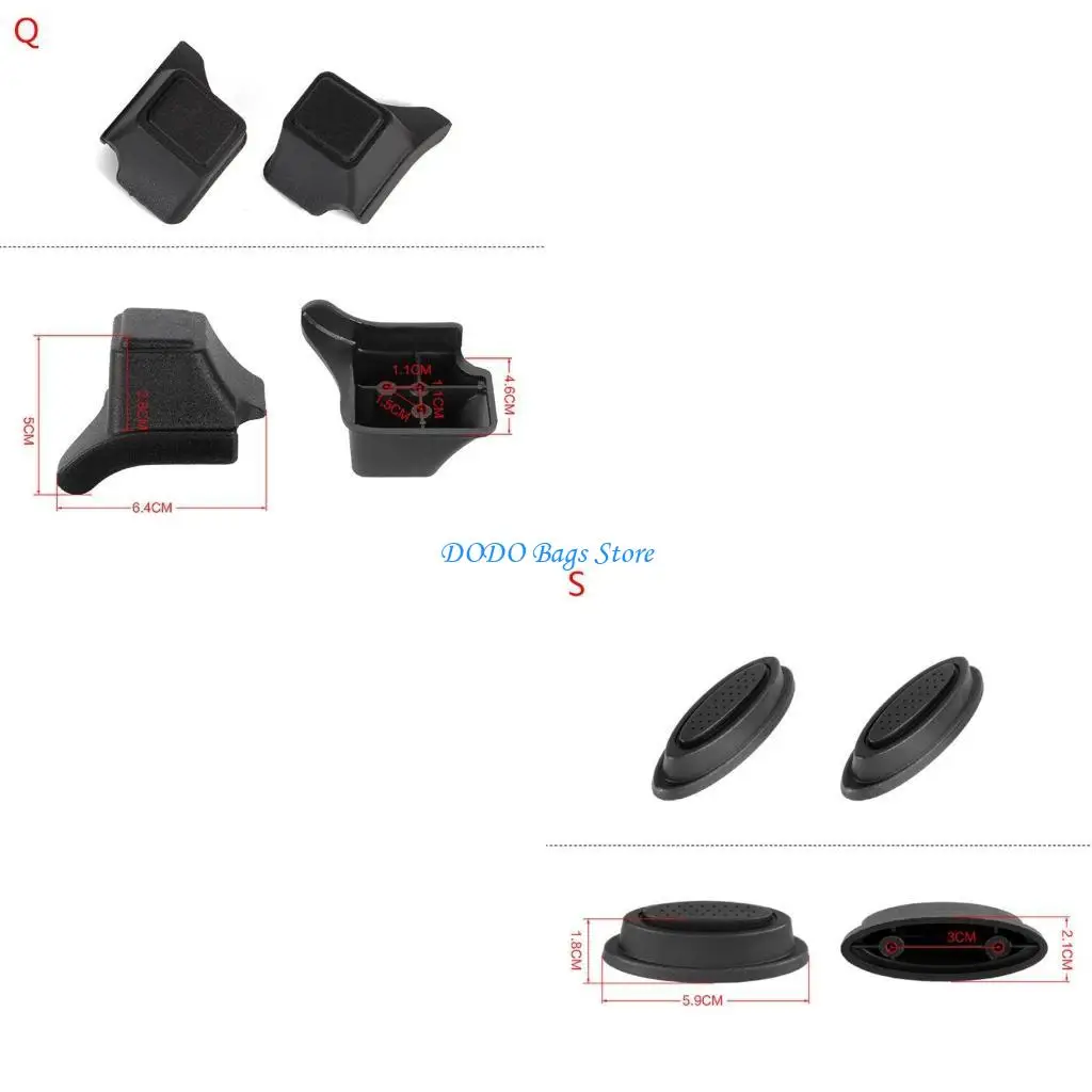 

1Pair Replacement Plastic Luggage Feet Pads for Luggage Bags Suitcase Stand