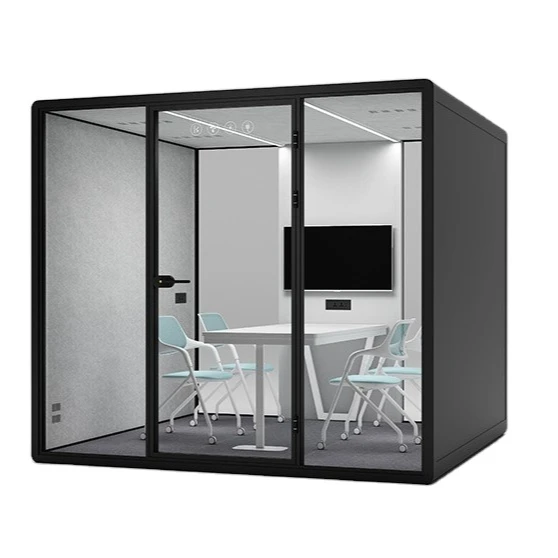 

Office Pod Factory Wholesales Soundbox Acoustic Booth Soundproof Office Pod Coworking Office Medium Meeting Box