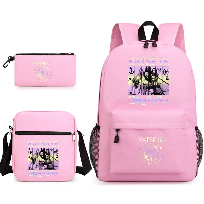 Global Girl Group Print 3Pcs Backpack Set Laptop Backpack Crossbody Bag Pencil Case Fashion Student SchoolBag Fan Gift Mochilas