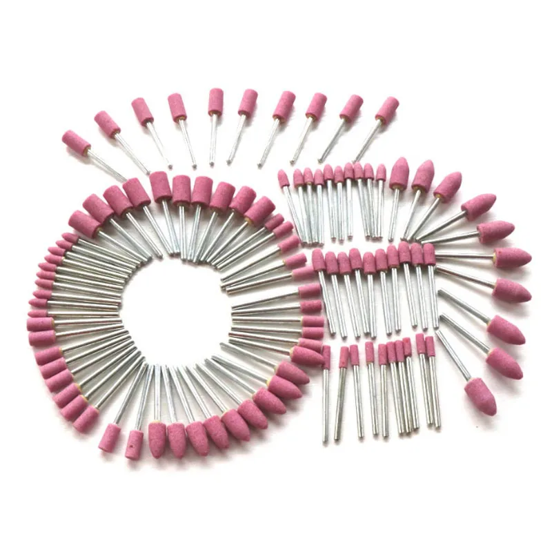 Mini Drill Grinding Head Tool Assorted Ceramic Mounted Point for Dremel Mini Drill Rotary Tools Abrasive Mounted 100 Pieces Set