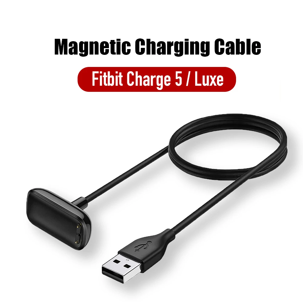 For Fitbit Charge 5 USB Wireless Magnetic Charger Cable For Fitbit Luxe Charging Dock Portable Adapter Smart Watch Accessories