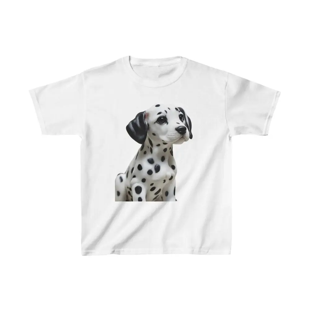 Kids Cotton Tee cute original design marble dalmatian doggy t-shirt for children