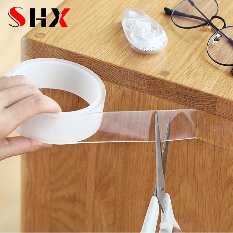 Monster Tape Waterproof Wall Stickers Reusable Heat Resistant Bathroom Home Decoration Tapes Transparent Double Sided Nano Tape