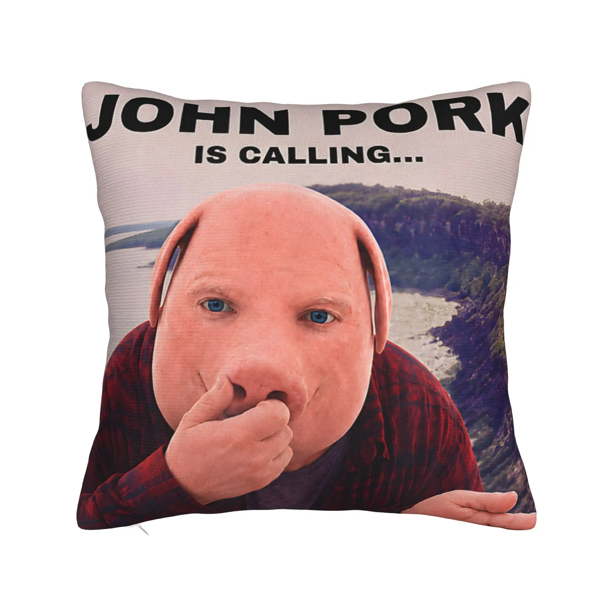 Pillow Cover John Pork Calling Decline Accept Incoming Call  Morden Pillow Case For Living Room Bed Chair Pillowcases