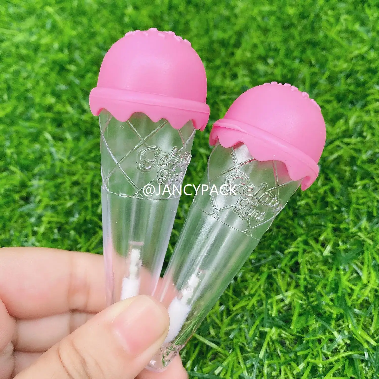 

8ml cute pink empty ice cream lip gloss tubes for girl lovely lipstick bottle