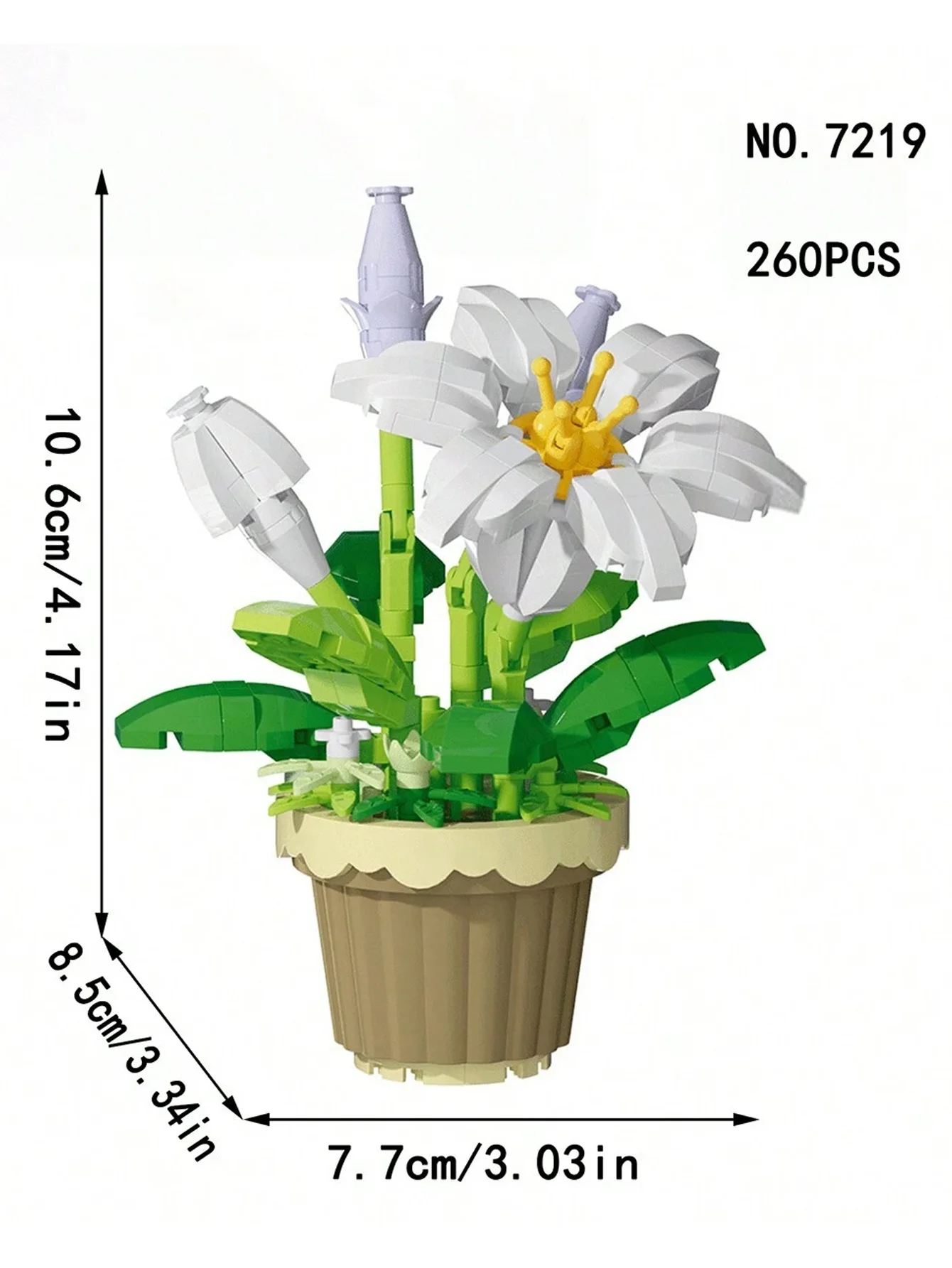 12 estilos de blocos de construção de vasos de flores granulares para adultos, brinquedos de modelo de montagem de buquê simulado, presentes decorativos e colecionáveis