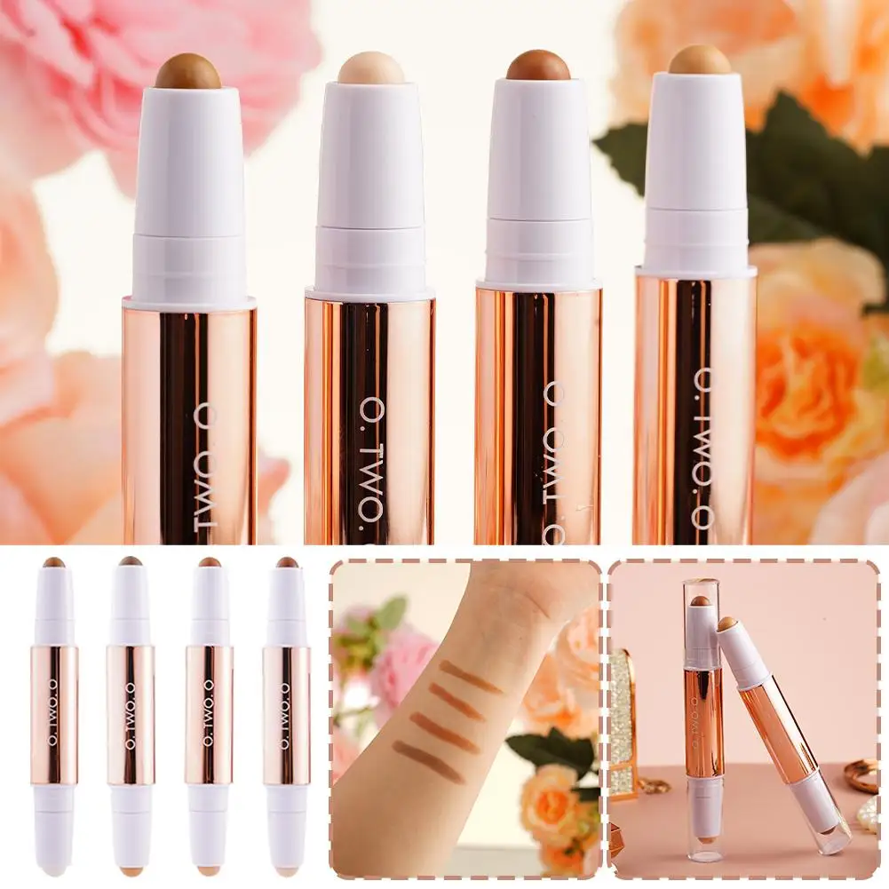 Double-Headed Contouring Stick - Waterproof Face & Pen, Makeup & Tool Clavicle Concealer 3D Contouring Highlight K0Q8