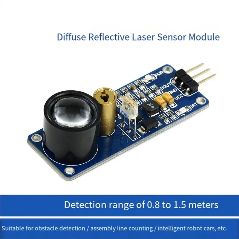 [NUOVO A09R!] Modulo Sensore Laser a Riflessione Diffusa con Funzione di Rilevamento e Evitamento Ostacoli, Portata Regolabile per Auto Intelligenti e Robot