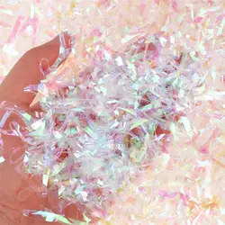 Fashionable Lightweight Metallic Iridescent Shredded Paper Filler Decorative Vibrant Color Crinkle Paper for Festival