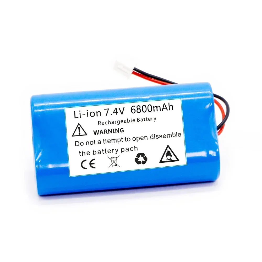 7.4V 6800mAh 18650 bateria litowa 1 s2p 6800mAh ładowalny akumulator głośnik płyta ochronna megafon + wtyczka XH-2P