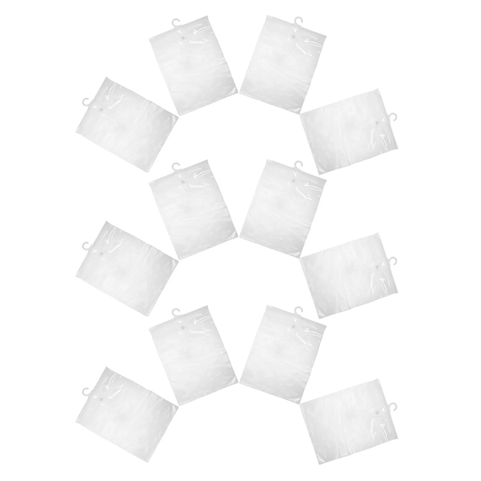 12pcs Clear Hanging Storage Bags – Dustproof & Waterproof Plastic Organizer for Books, Headphones, Supplies 6