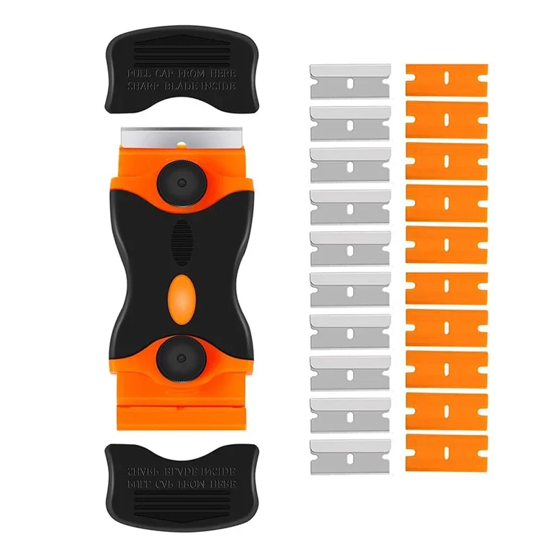 

Скребок для чистки оконного стекла, керамический скребок, два вида лезвий, пластиковая ручка, средство для удаления автомобильной пленки, наклеек