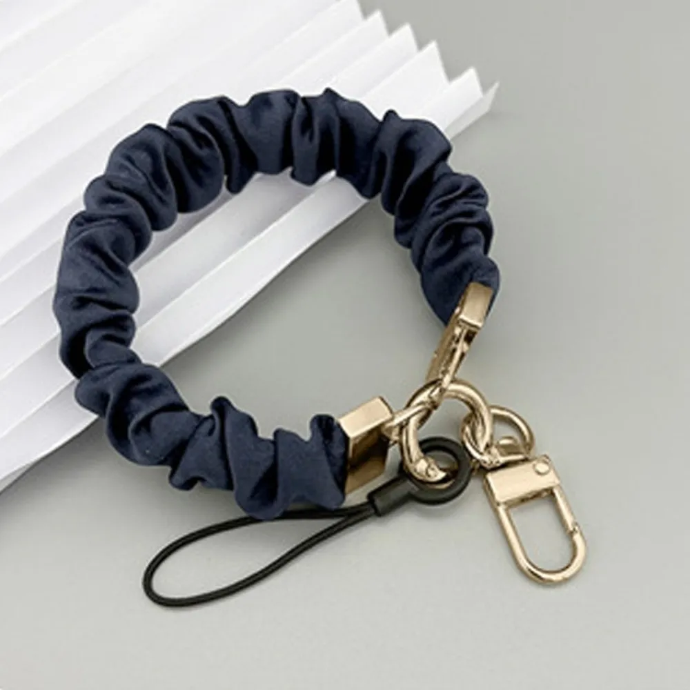

Pleated Design Mobile Phone Strap Metal Card Anti Loss Cell Phone Chain Pendant Short Mobile Phone Lanyard