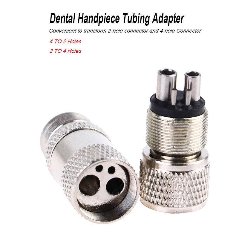 4 To 2 Holes 2 To 4 Holes Dental Turbine Handpiece Adapter Changer High Speed Handpiece Spare Parts Tools Dental Clinic Tools