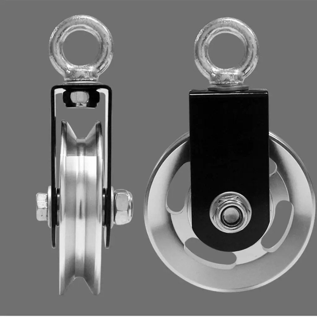 Swivel Pulley -Shape  Pulleys Gym Fitness Guide 300kg Aluminum Alloy 73/95/88mm