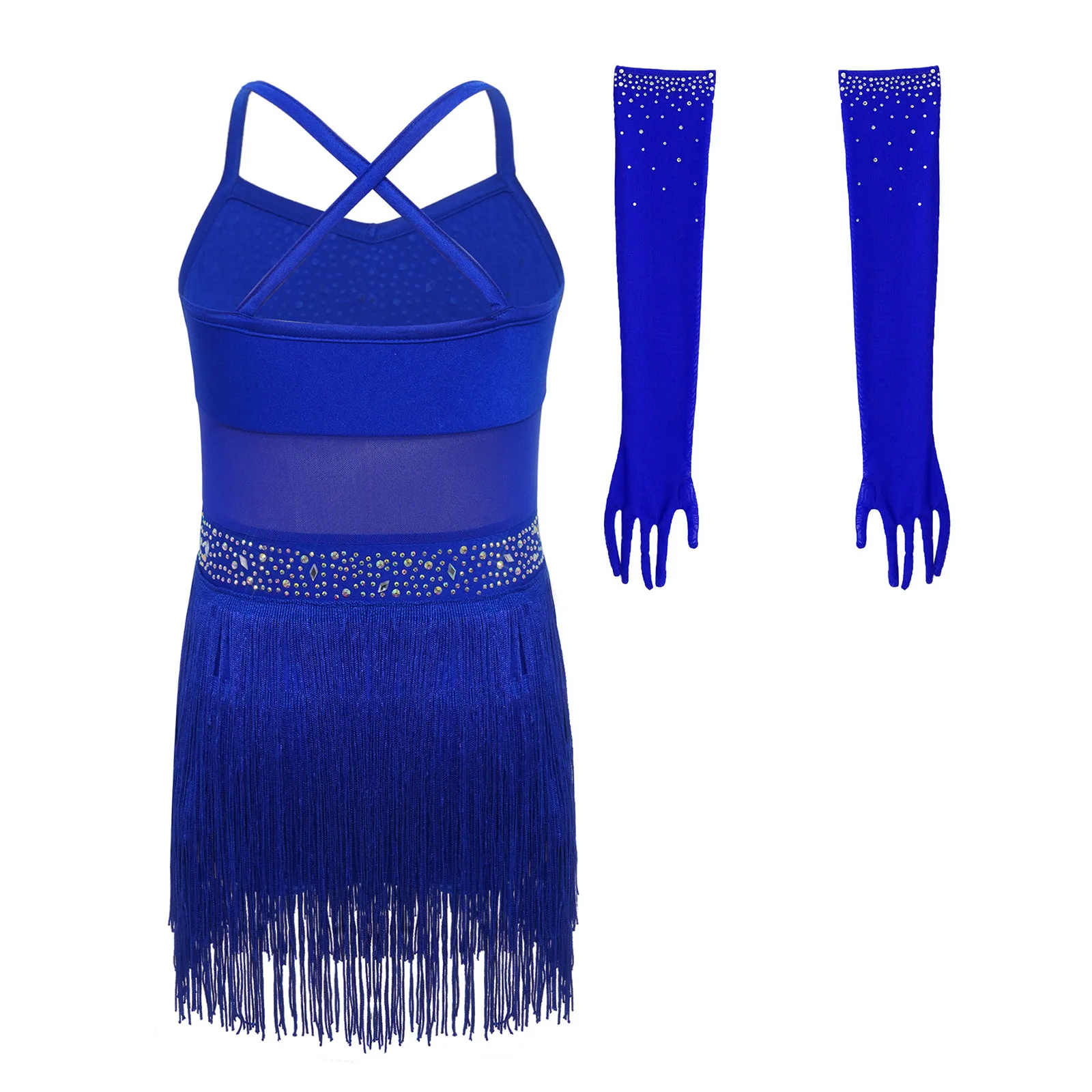 

Girls Latin Ballet Dance Outfit Dancer Clothes Children's Tassel Skirts Music Festivel Rave Party Jazz Dance Costume Dancewear