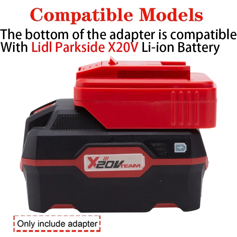 Adapter for Einhell X-Change/OZITO 18V Li-ion tool convert to Lidl Parkside X20V Li-ion battery adapter power tool accessories