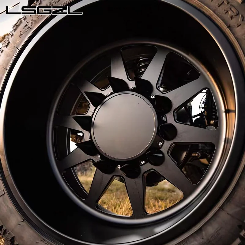 LSGZL Directional Forged Dually 8x170 8x210 8x165.1 22 24 26 28 30 Inch Aluminium Alloy Wheels for Ford F350 Chevrolet Silverado