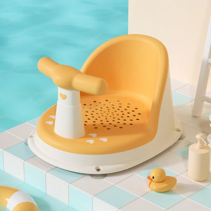 Factory direct sales baby seat child artifact bath stool can sit baby bath chair non-slip bath stool