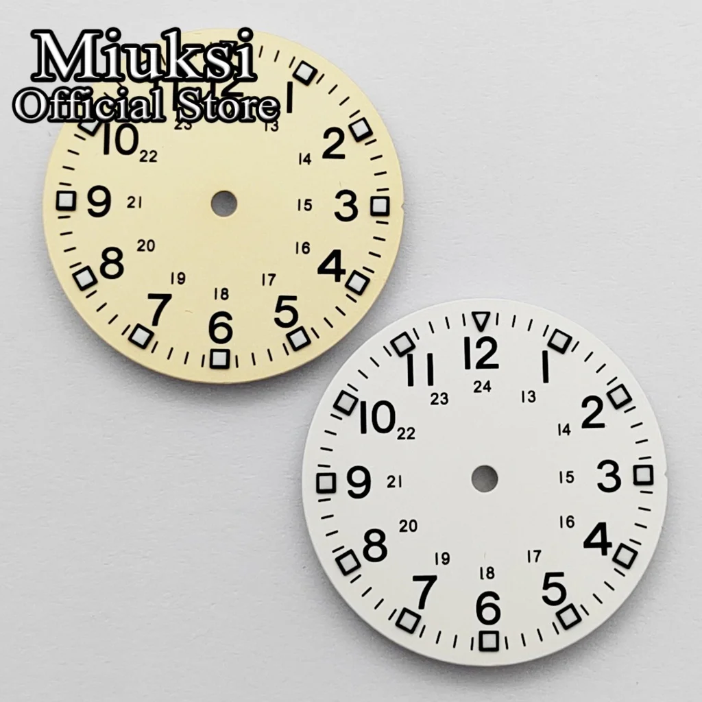 Miuksi 28,5 mm VH31 Zifferblatt, grün leuchtend, passend für VH31 NH35 ETA2824 2836 Mingzhu DG2813 3804 Miyota 8205 8215 821A Uhrwerke – Detail 3