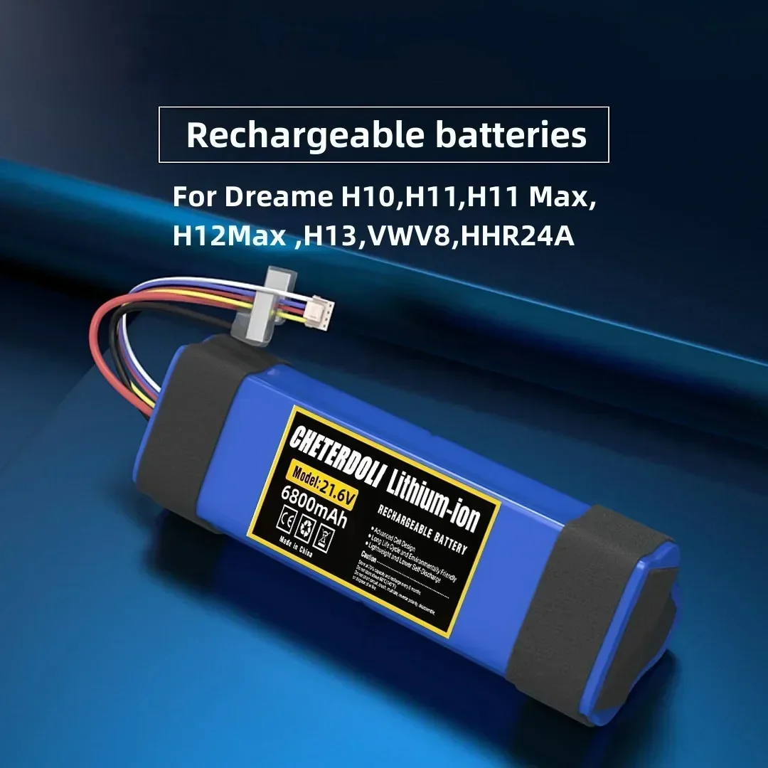ใหม่ 6800mAh 12800mAh แบตเตอรี่ลิเธียมสําหรับ Dreame H10,H11,H11 Max,H12Max ,H13,VWV8,HHR24A ชั้น scrubber แบตเตอรี่