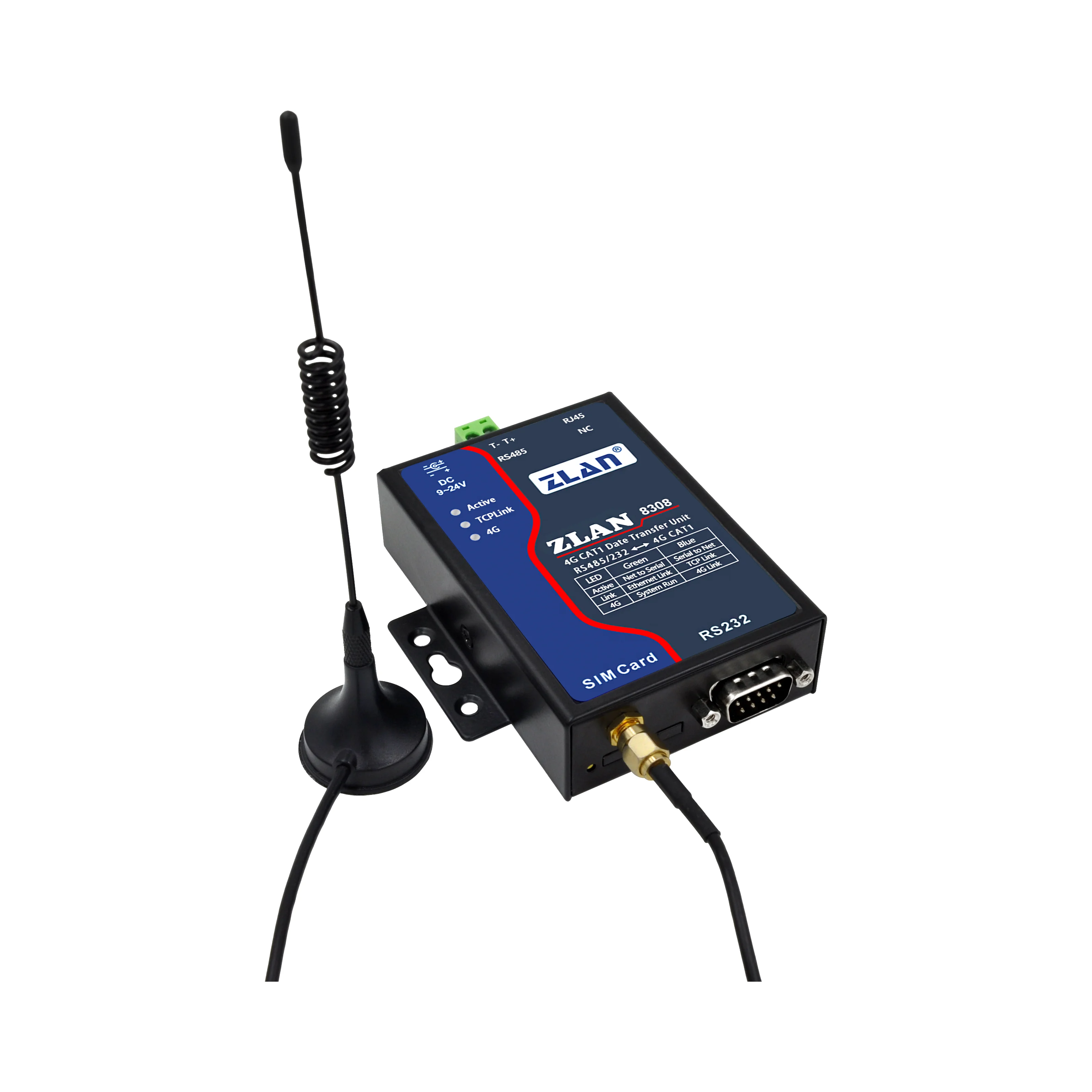 

Модуль 4GDTU CAT1 Прозрачная передача 232/485 до шлюза 4G MQTT связи JSON Edge Computing ZLAN8308