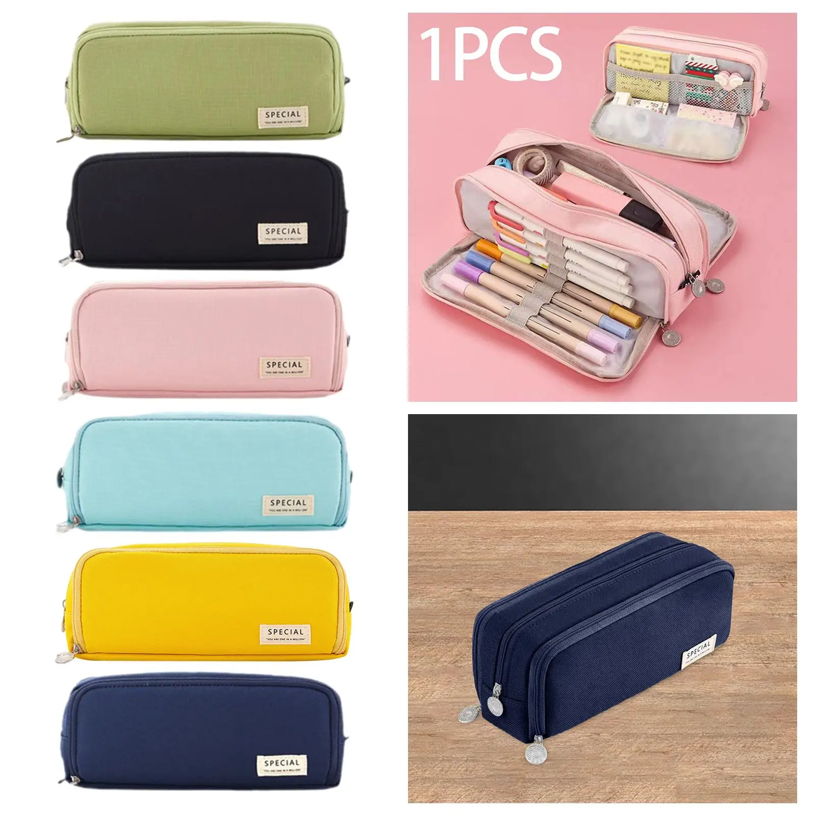 Potloodhouder Etui, lichtgewicht compacte organisator voor briefpapier, pennenzakje