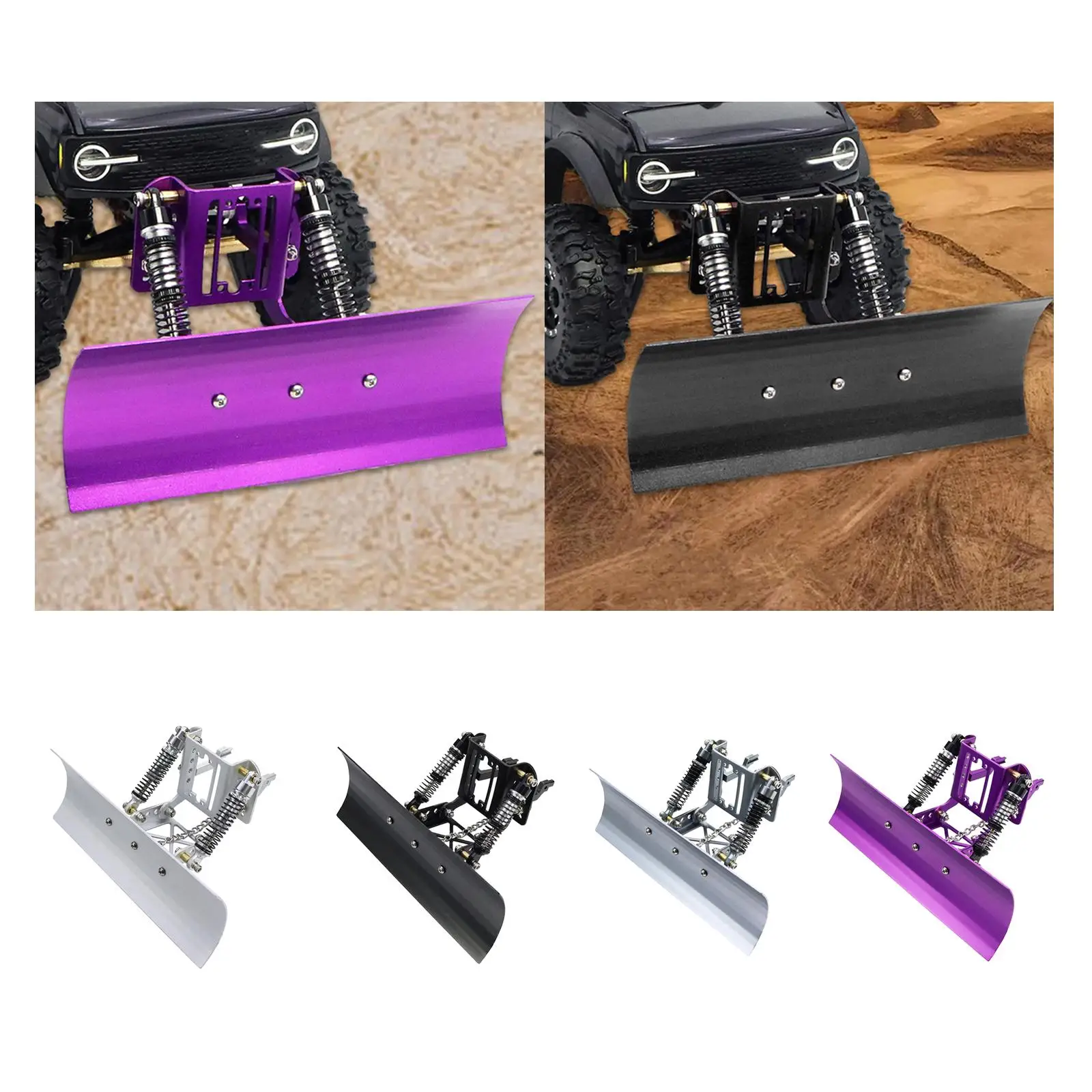 1/18 RC Crawler Metal Snow Plow Shovel Attachment Front Snow Sweeping Tool