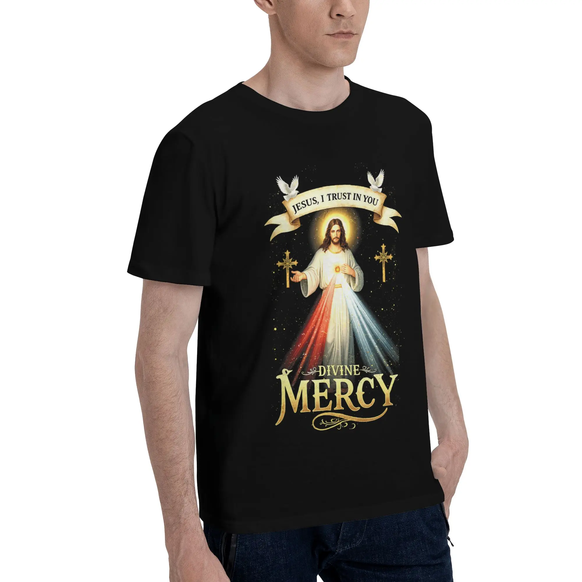 Men Women Fashion Jesus Esperanza Devida Spanish  T Shirt Tee 100% Cotton  T-shirts Clothes