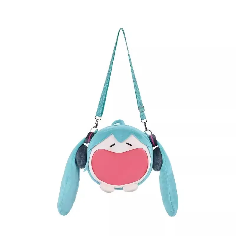 Hot Cute Hatsune Miku 3D Stereo Uwa Series Mini Pain Bag Headphone Bag Kawaii Cute Children Messenger Bag Plush Gift