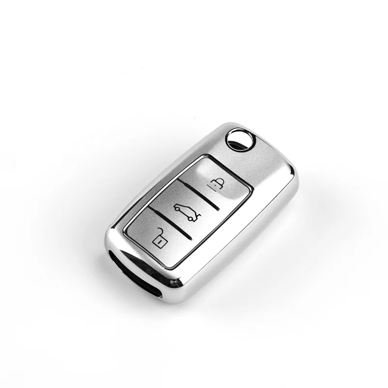 TPU Car Key Case Cover Fob Shell For VW Volkswagen Polo Tiguan Passat Golf MK Jetta For Skoda Kodiaq Superb Octavia Accessories