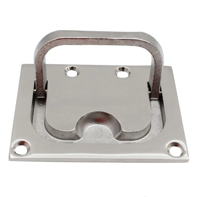 J2HB Anti-rattle Flush Lift Ring Deck for Hatch Pull Handle Locker Cabinet Boat Hardw