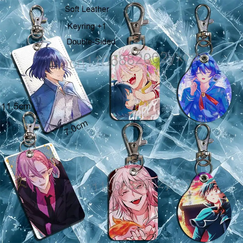 

blue Suzuki Iruma pink Asmodeus Alice Cartoon Singer Anime Card Keychain Fashion Pendant Bag ID Door Card Holder Bus Card Adult
