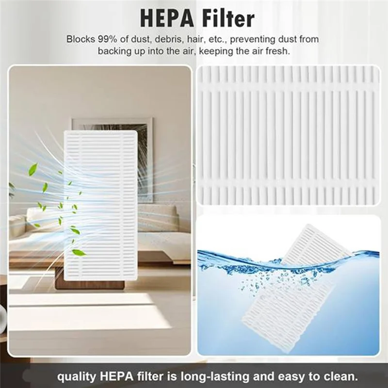

B50C 19PCS For Eufy Omni C20 Vacuum Cleaner Replacement Parts Main Side Brush HEPA Filter Mop Pads Dust Bags Accessories Kits