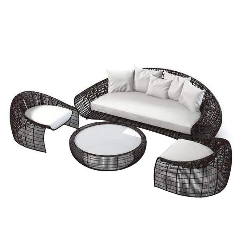

rattan chair three-piece set, rattan sofa combination, balcony furniture