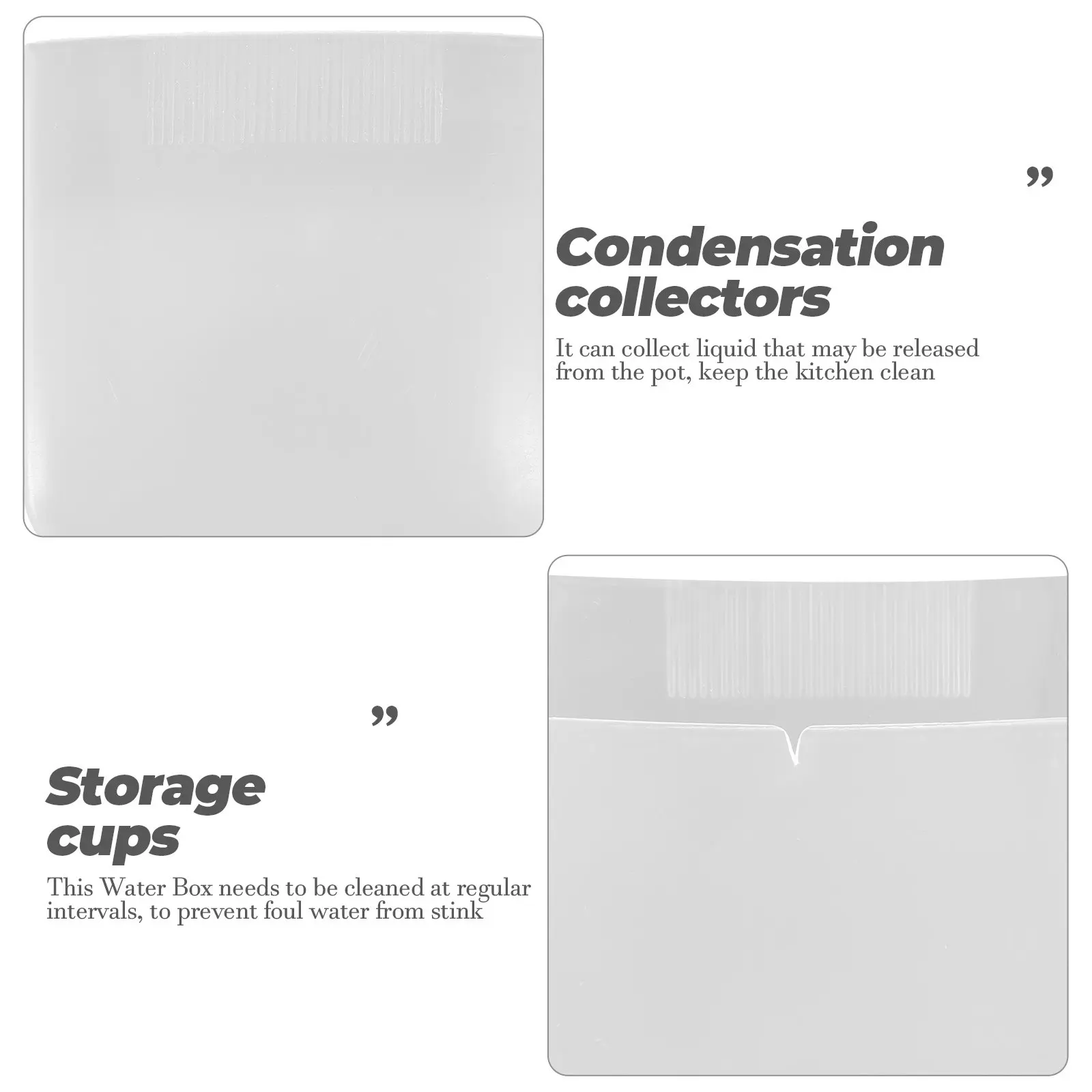 10Pcs Rice Cooker Water Collector Cups Condensation Collector Boxes Replacement Universal Plastic Storage Cups Kitchen Use