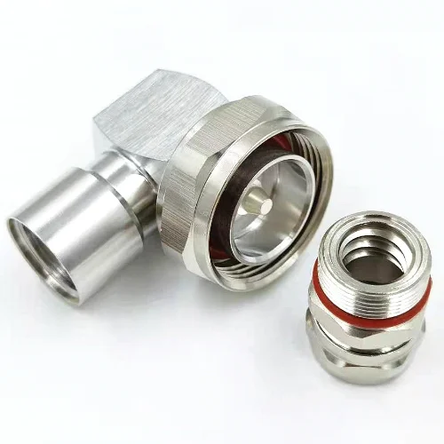 1pc L29 7/16 DIN Male Plug Right Angle Clamp Solder 50-9 1/2\