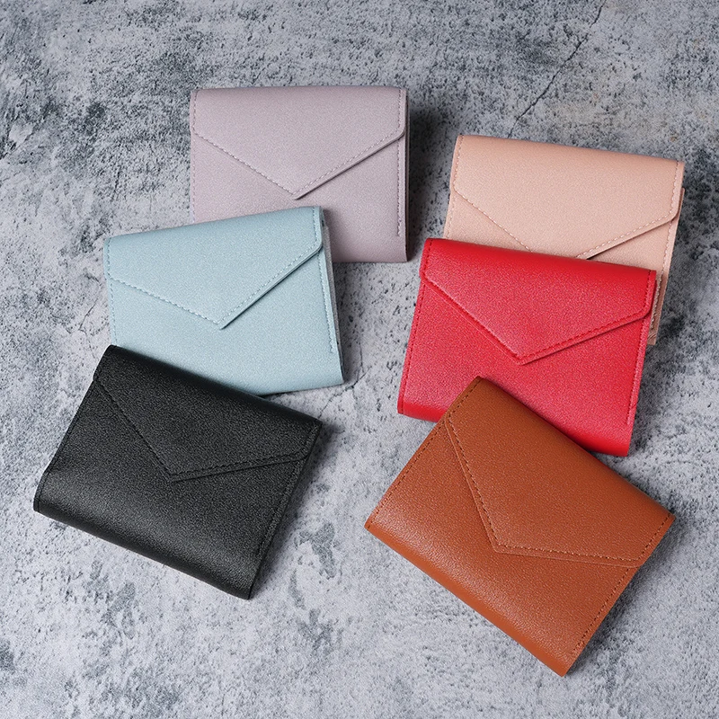 New ladies purse fashion simple short wallet multi-card multifunctional coin purse