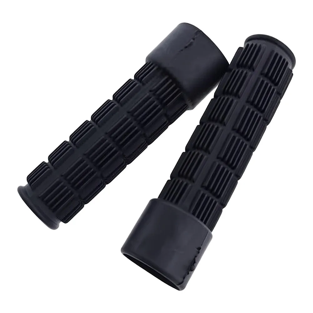 For Bobcat Skid Steer Rubber Handles for 751 753 763 - Resilient Rubber Material 20x15x5cm Textured Black Pair