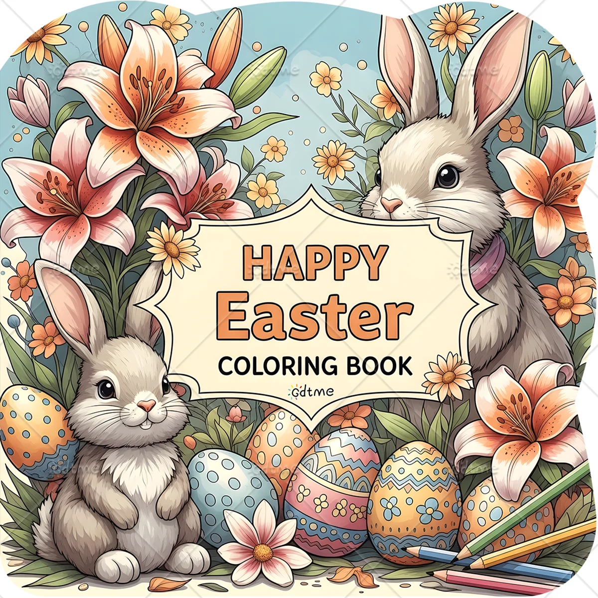 HAPPY Easter Coloring Book for Adult Cute Cozy Daily Activities Irregular Patterns for Relaxation (Cozy Spaces Coloring)