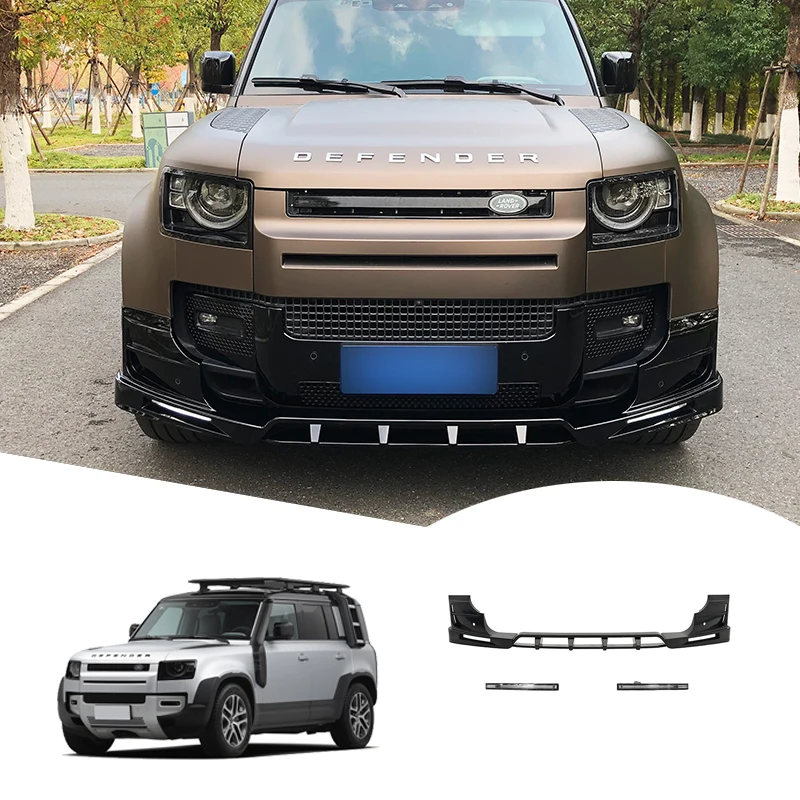 Front Bumper Lip ROCK style  Car GuardProtection rear lip side skirt tail for Land Rover Defender 2021 2022 2023