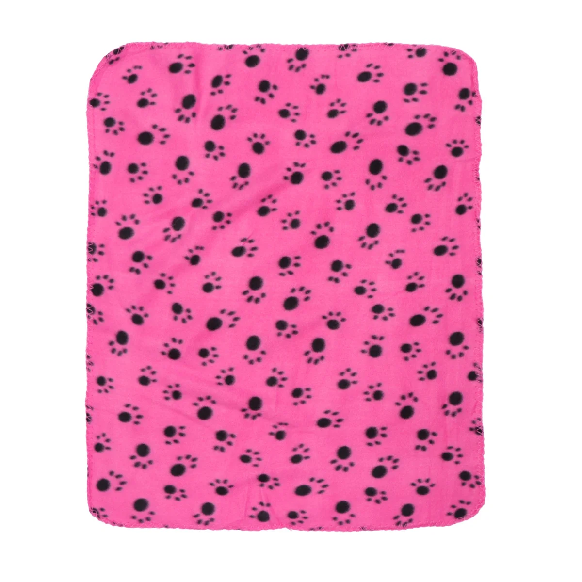 Koc dla zwierząt dwustronny polar wysokiej jakości miękki ciepły dla psa kota zwierząt z nadrukiem łap różowo-czerwony idealny na łóżko sofę 60x70cm