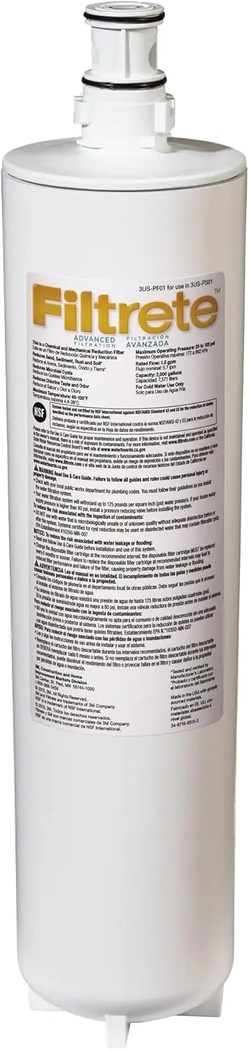 

Advanced Under Sink Quick Change Water Filter, Reduces Chlorine & Sediment for Clean Water
