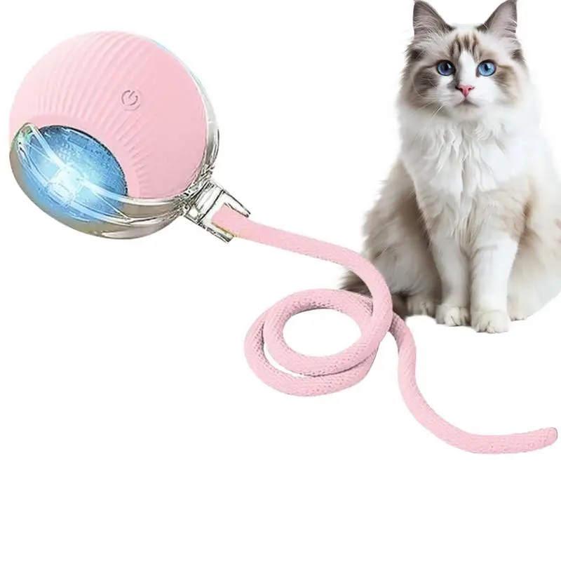 Automatic Rolling Ball Cat Interactive Ball Toy With Tail Rechargeable Smart Pet Interactive Toy Intelligent Mouses For Cat