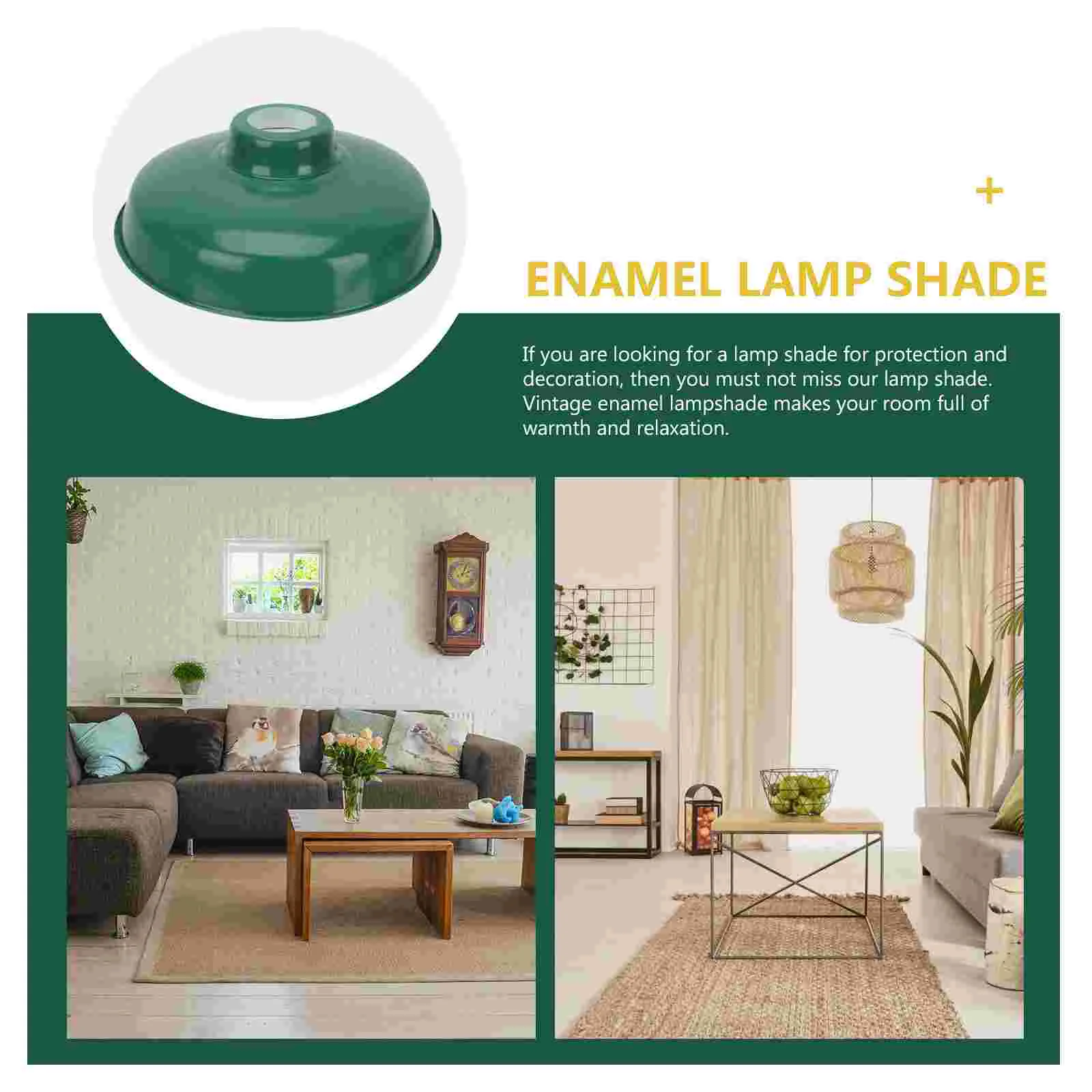 Pendant Light Vintage Green Lampshade Chimney Wall Sconce Protective Cover Table Dome Enamel